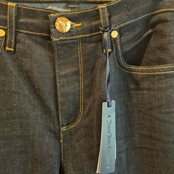 Juicy Couture High Rise Flare Jeans Dark Wash | Size 30 | NWT - Picture 5 of 6